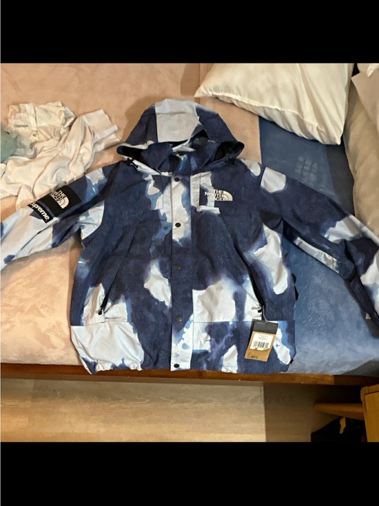 The North Face Other - Supreme x The North Face Bleached Denim Print Mountain Jacket